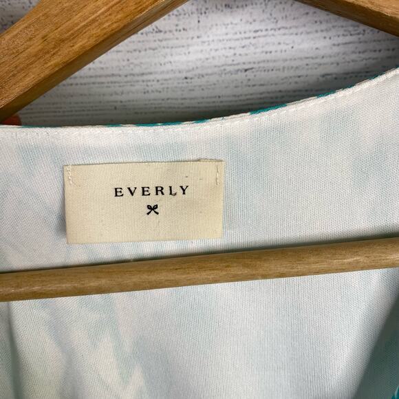 Everly Anthropologie Womens Aztec Southwestern Print Mini Blue Dress Size Small - Picture 4 of 6